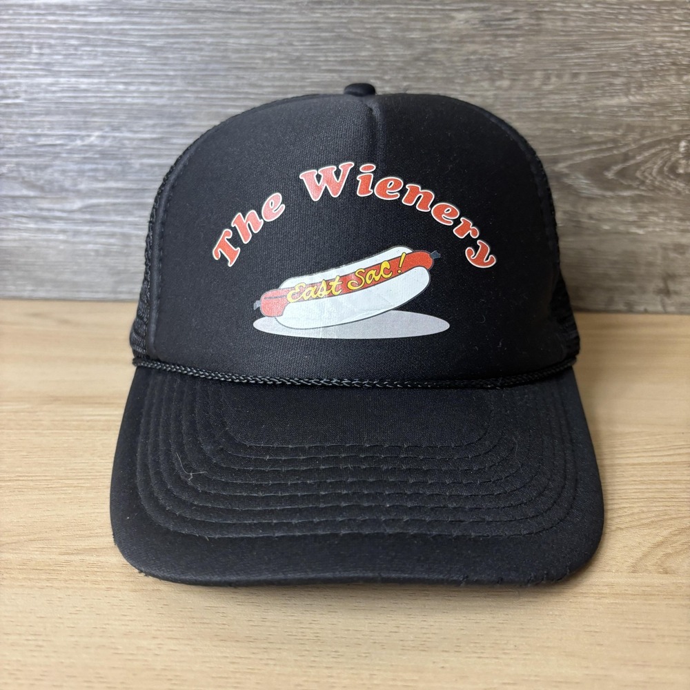 The Wienery Hat Cap Snap Back Trucker Mesh East Sac Hot Dog Restaurant Mens